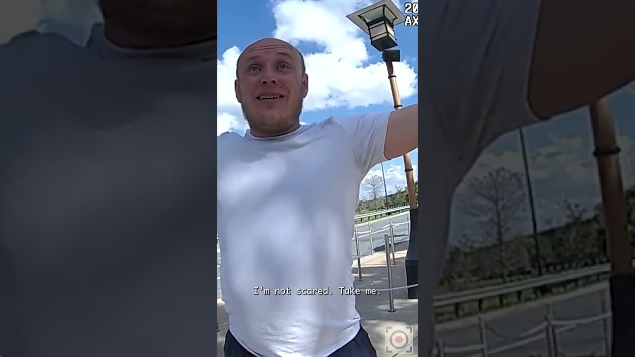 Intoxicated Man Challenges Security Outside Theme Park, Gets Instantly Detained